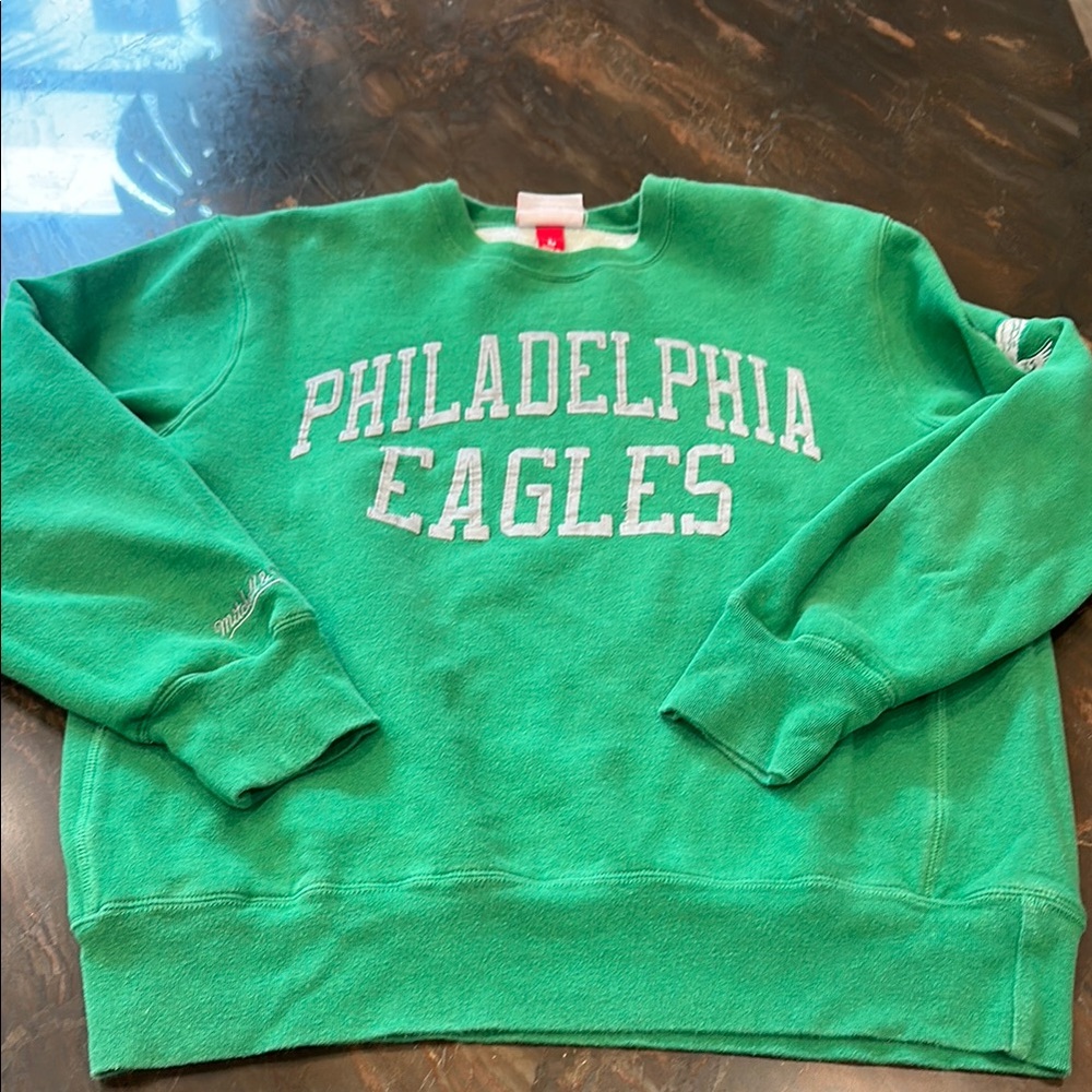 Philadelphia Eagles Green Vintage Style Crewneck Sweatshirt